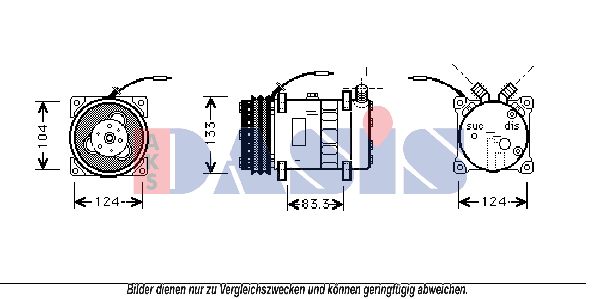 AKS DASIS Kompressori, ilmastointilaite 850734N
